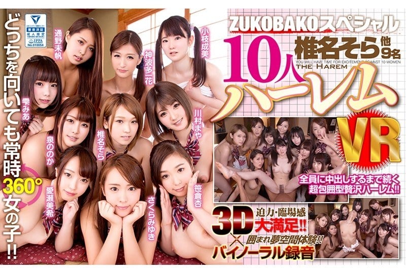 360 VR ZUKOBAKKO Special 10 Person Harem VR