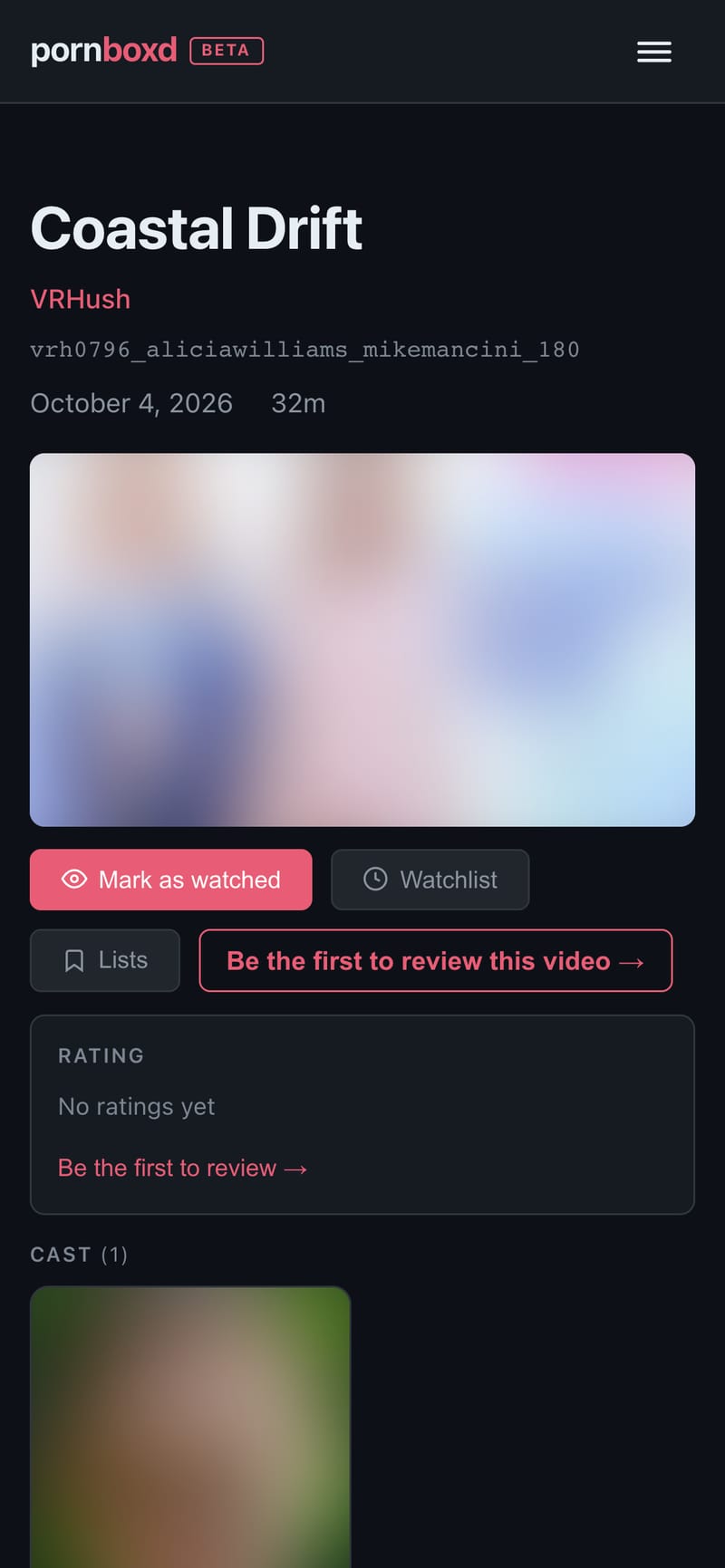 A video page on a phone